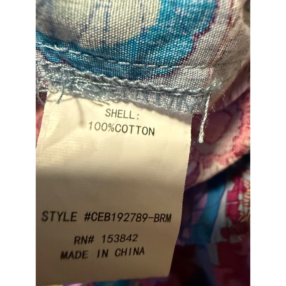MELLODAY Tiered Maxi Skirt Floral Blue Pink Yellow Flowy Y2K M boho fairy whimsi - Picture 5 of 5